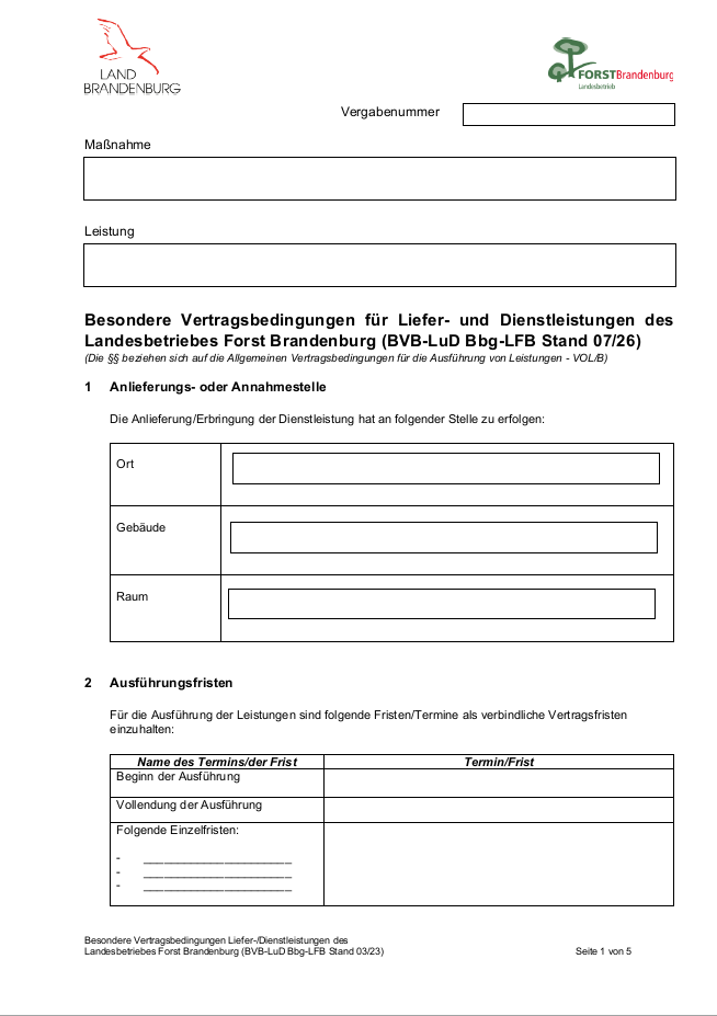 Bild vergrößern (Bild: Besondere Vertragsbedingungen für Liefer- und Dienstleistungen LFB)